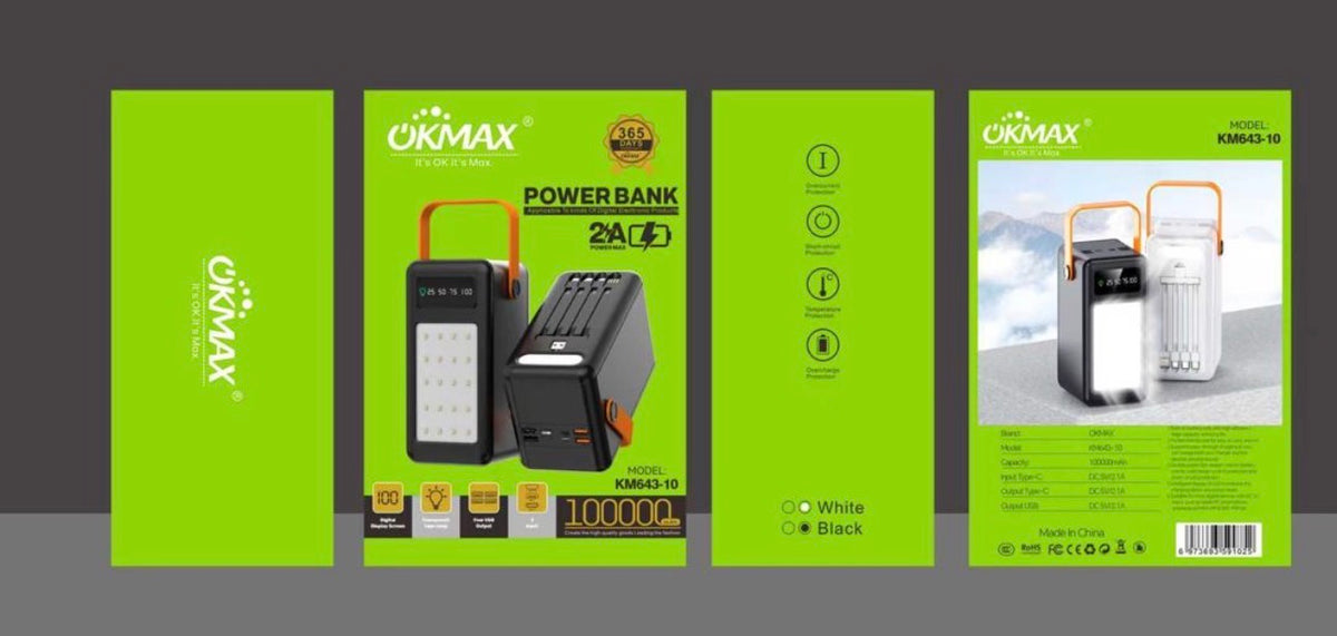 🔋 Power Bank 100000mAh – Autonomie Extrême ⚡