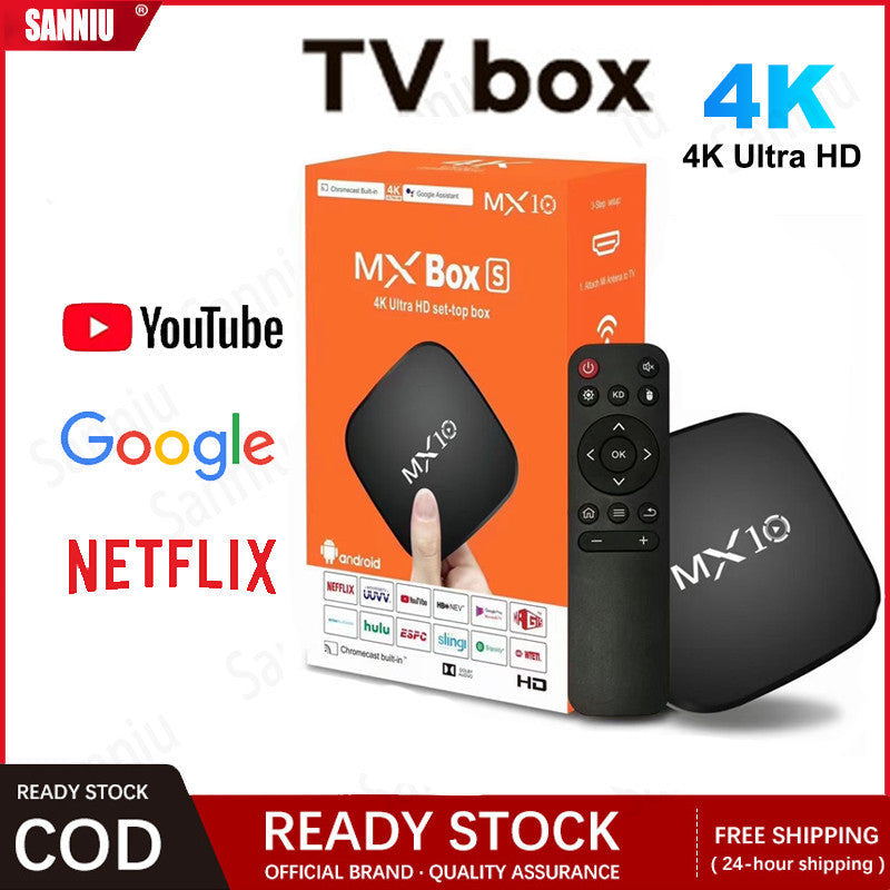 📺 MX10 TV BOX 4K – Transformez votre téléviseur en Smart TV ! 🚀
