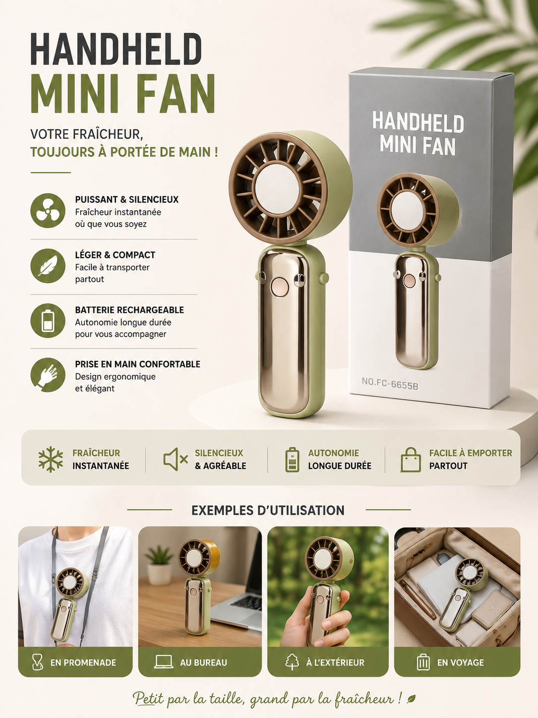 🌬️ HANDHELD MINI FAN