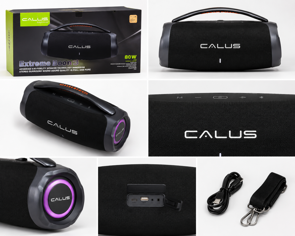 🔊 CALUS Extreme Boom 3 – Enceinte Bluetooth Premium 80W 🔊