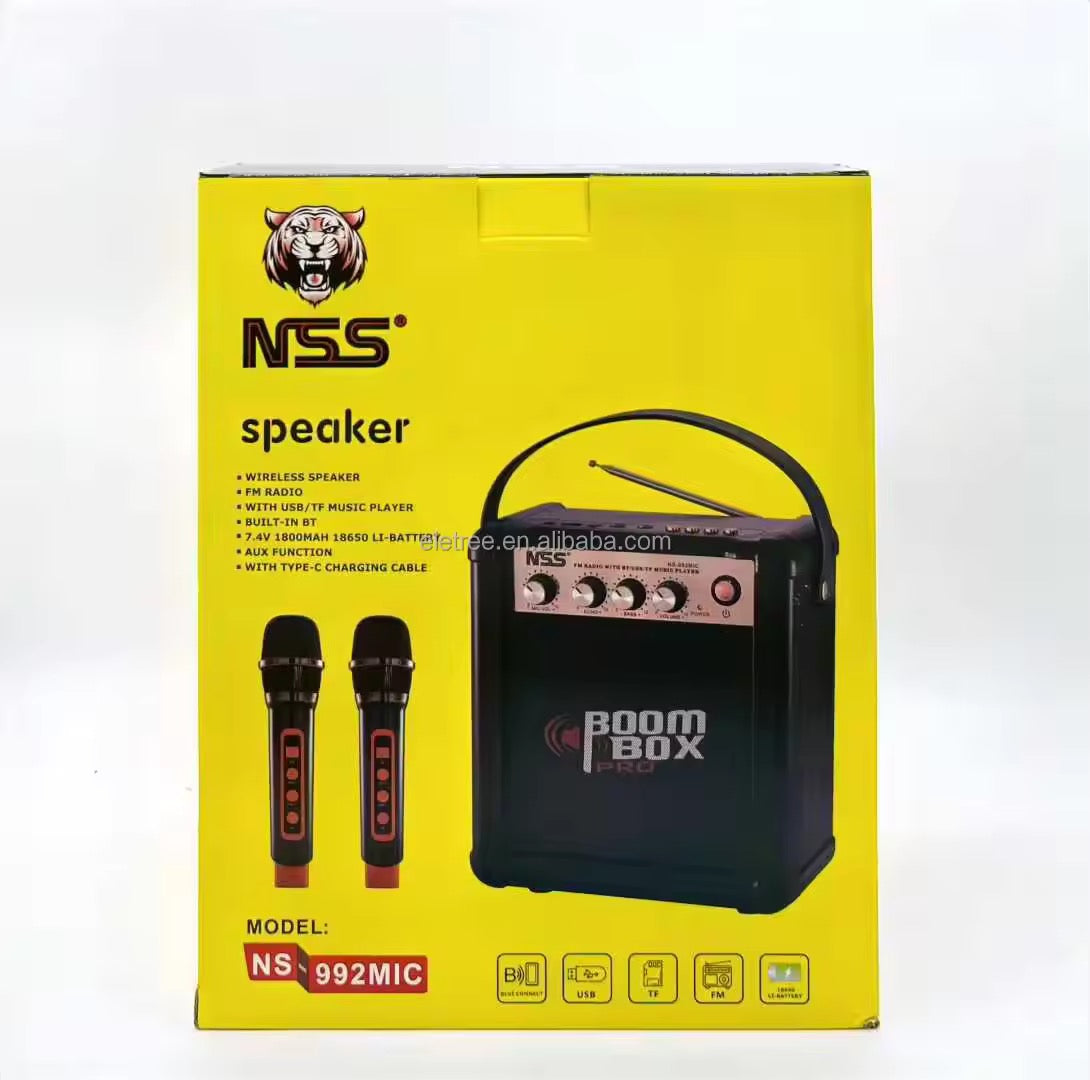 BOOM BOX PRO AVEC 2 MICROPHONES SANS FIL