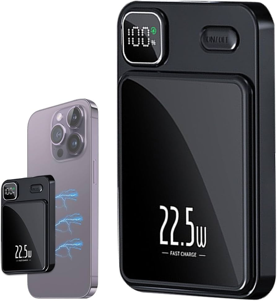 ⚡ Power Bank Magnétique 2-en-1 : Ultra-Rapide & Compact ⚡