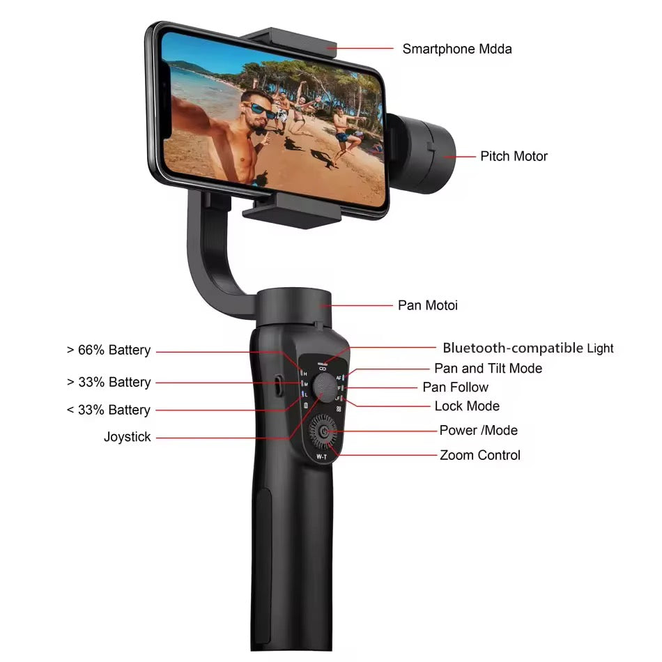 📱 STABILISATEUR GIMBAL 3 AXES