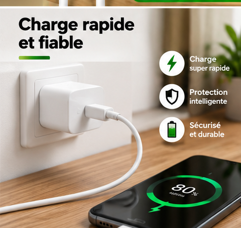 🔌 CHARGEUR TABARA 40W TYPE C