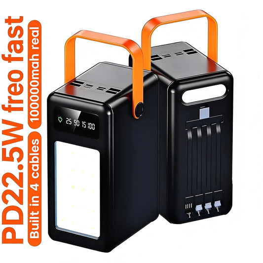 🔋 Power Bank 100000mAh – Autonomie Extrême ⚡