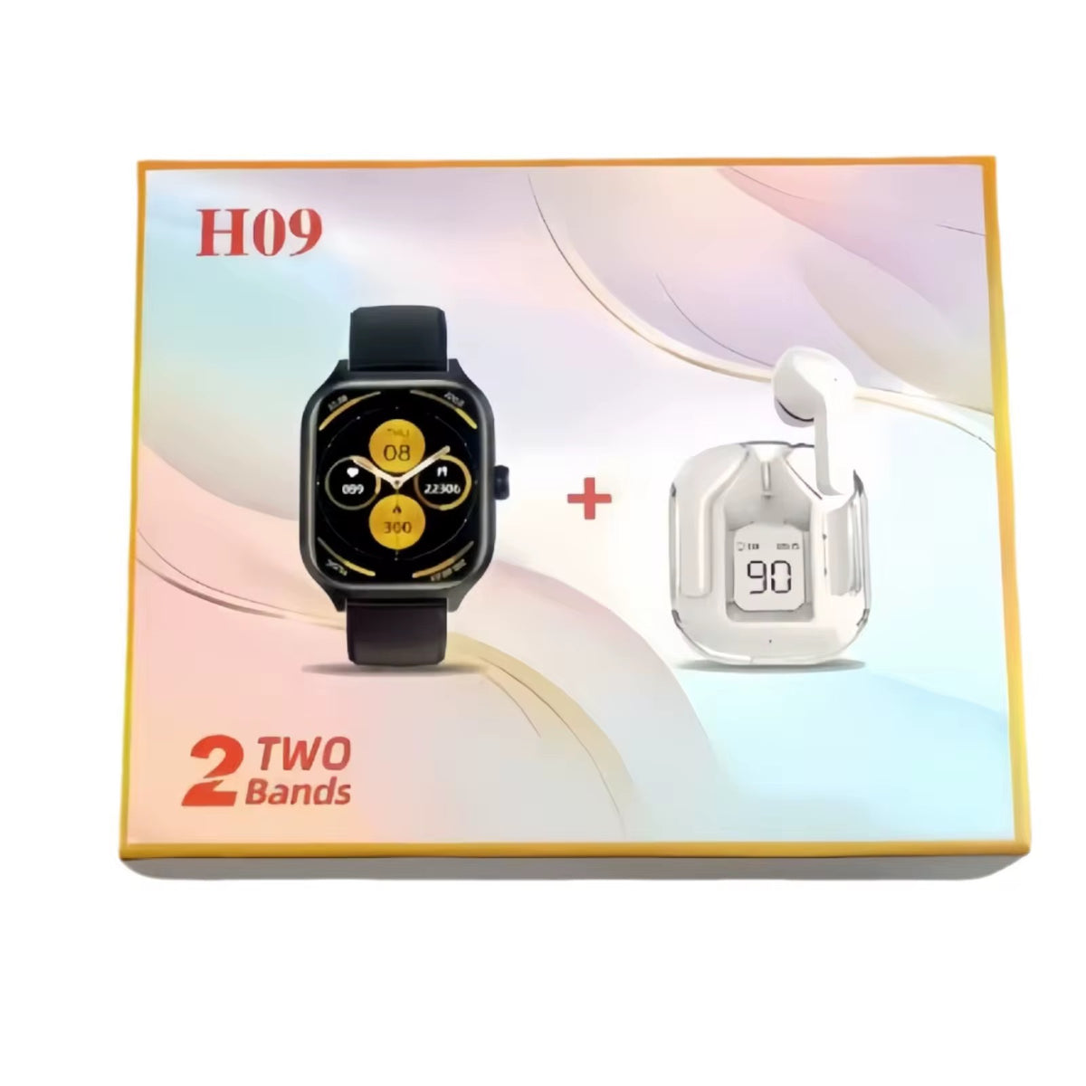 MONTRE CONNECTÉE H09 + ÉCOUTEURS SANS FIL – PACK 2 EN