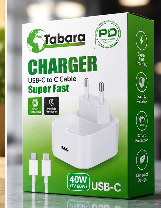 🔌 CHARGEUR TABARA 40W TYPE C