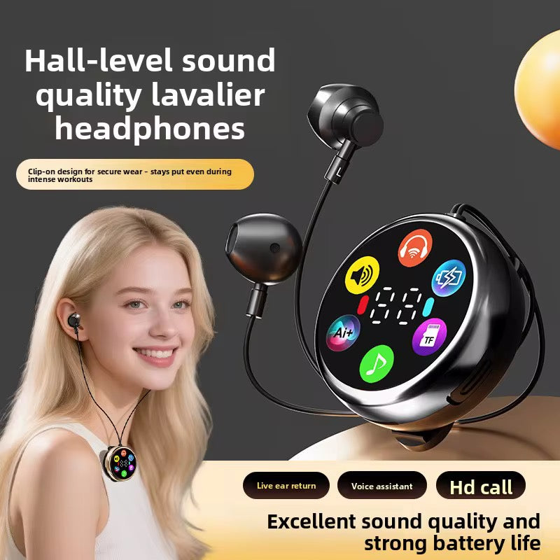 🎧✨ ÉCOUTEURS LAVALIER AVEC ÉCRAN LED